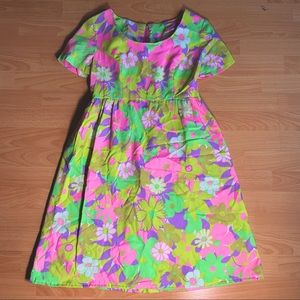 Beautiful vintage handmade floral dress